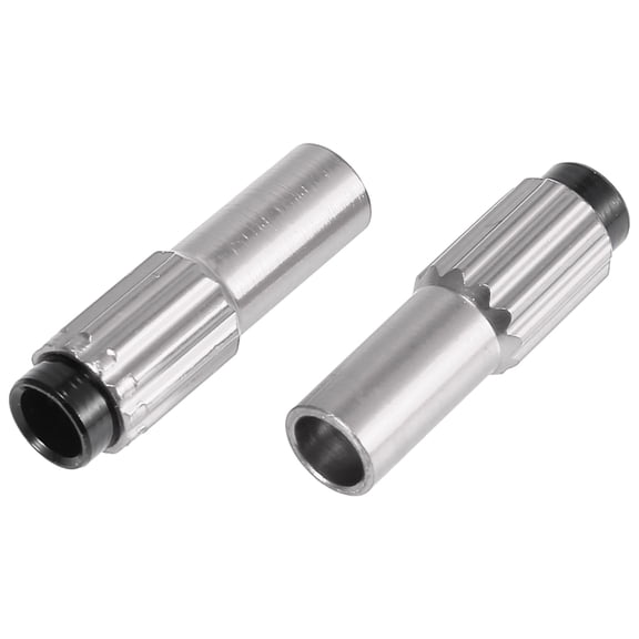 2 Pcs Silver Tone Metal Bicycle Line Regulator Housing Cap Bicycle Brake Cable Adjuster