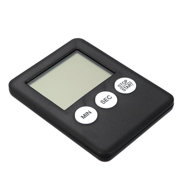 2 Pcs Simplicity Timers Portable Student Timer Home Kitchen Baking Cooking Time Recorders (Black)