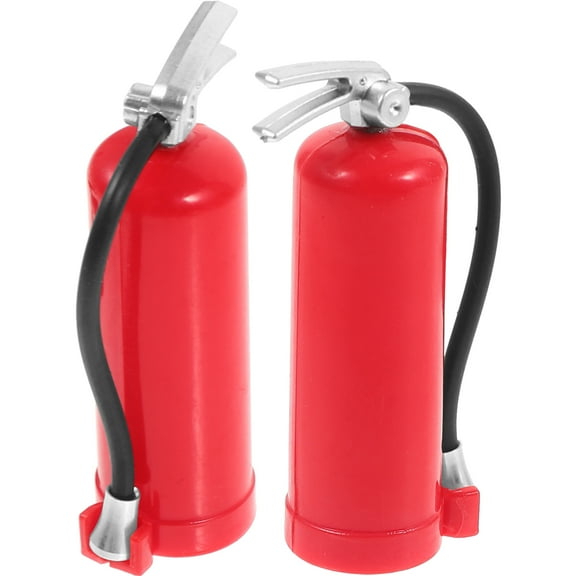 2 Pcs Simulated Fire Extinguisher Small House Outdoor Decor Rc Fire Extinguisher Landscaping Fire Extinguisher Models