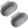 thumbnail image 1 of 2 Pcs Sink Drain Strainer Baskets, Hanging Sink Corner Colander, Multifunction Kitchen Sink Food Catcher Basket for Filter Kitchen Waste and Wash Vegetables Fruits, Grey, 1 of 8