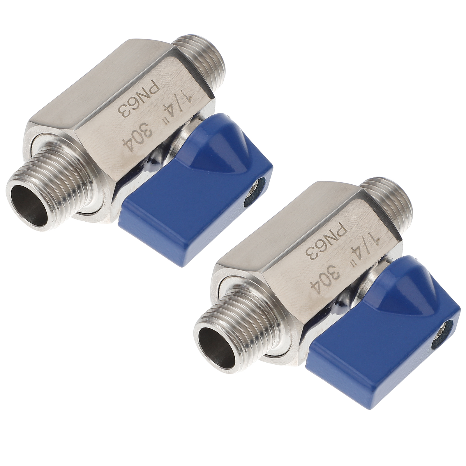 2 Pcs Sink Faucet Diverter Valve Ball Valves Tubing Fitting Coupler