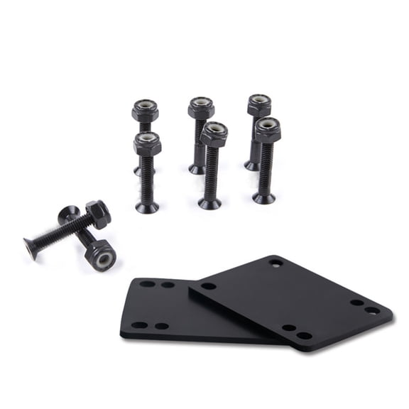2 Pcs Skateboard Risers Pad with Screws Longboards Rise Pads Shockproof Hardware