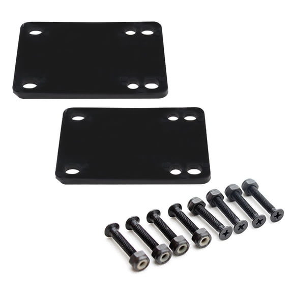 2 Pcs Skateboard Risers Pad with Screws and Nut Longboards Rise Pads Soft Shock Absorption Pads Shockproof Hardware