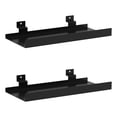 thumbnail image 1 of 2 Pcs Slatwall Shelves, 10x5 Inch Metal Slatwall Shelf Accessories, Heavy Duty Retail Display Panel for Home Shoe Stores Boutiques Storage (Black), 1 of 10