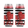 thumbnail image 1 of 2 Pcs Sleeves Beer Cooler Bags Insulated Collapsible Can Sleeves Love Stripe Can Cooler Sleeve for Energy Drink & Beer, 1 of 4