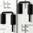 thumbnail image 1 of 2 Pcs Sliding Door Loop Latch Topboutique U-Bolt Lock U-Shaped Latch Hook Lock Anti-Theft Latch 90/180 Degree Multi-Angle Security Bolt for Window Barn Garden Fence Gate Shed (Black), 1 of 5