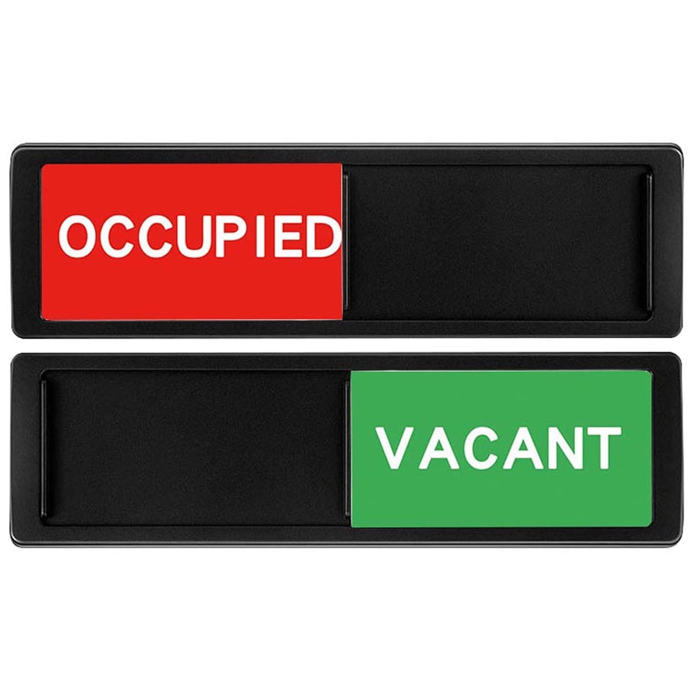 2 Pcs Sliding Door Use Status Cards Slide Indicator Privacy Sign Vacant