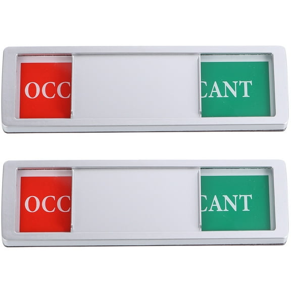 OUNONA 2pcs Magnetic Slider Privacy Signs Occupied Vacant Indicator for Restroom Conference