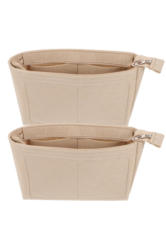 2 Pcs Small Bag Insert Purse Organizer Cosmetic Purses Zipper Female Gifts Womens for Handbags Travel Miss