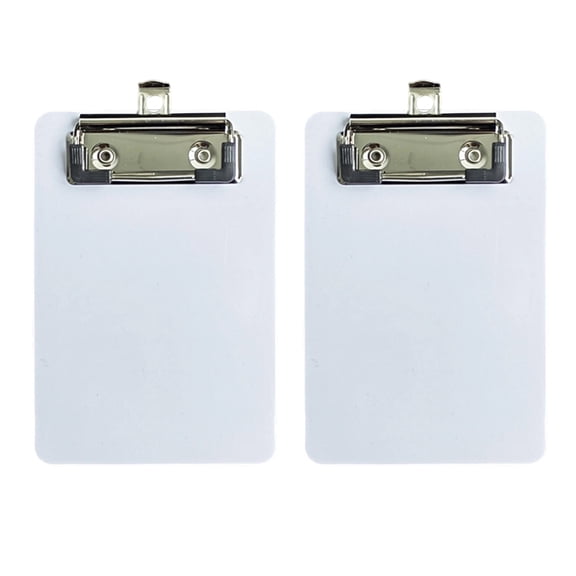 2 Pcs Small Clipboards Practical Clip Boards Writing Board Plastic Clipboards for Office School and Laboratory