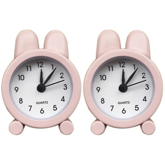 ORDDIART Metal Alarm Clock Set of 2, Simple Design for Dormitory Decoration, Size 2.8 x 2 x 0.8 inches