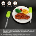 thumbnail image 1 of 2 Pcs Small Flexible Cooking Silicone Spatula Heat Resistant Turner Scraper Cooking Kitchen Utensils Green, 1 of 7