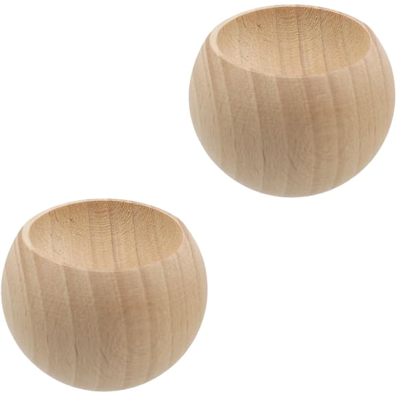 2 Pcs Small Round Wooden Essential Oil Diffusers, Egg-Shaped Beech Wood Diffusers for Essential Oils Wooden Aromatherapy Diffusers