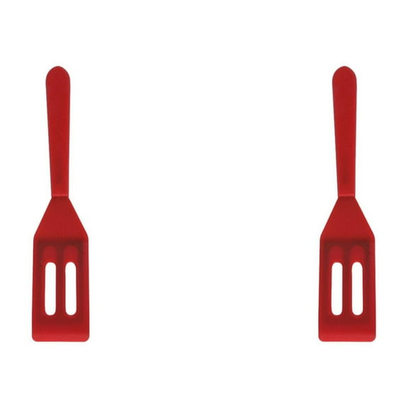2 Pcs Small Spatula for Nonstick Cookware Mini Spatulas for kitchen Use,Heat-Resistant Silicone Thin Spatula Cooking Baking
