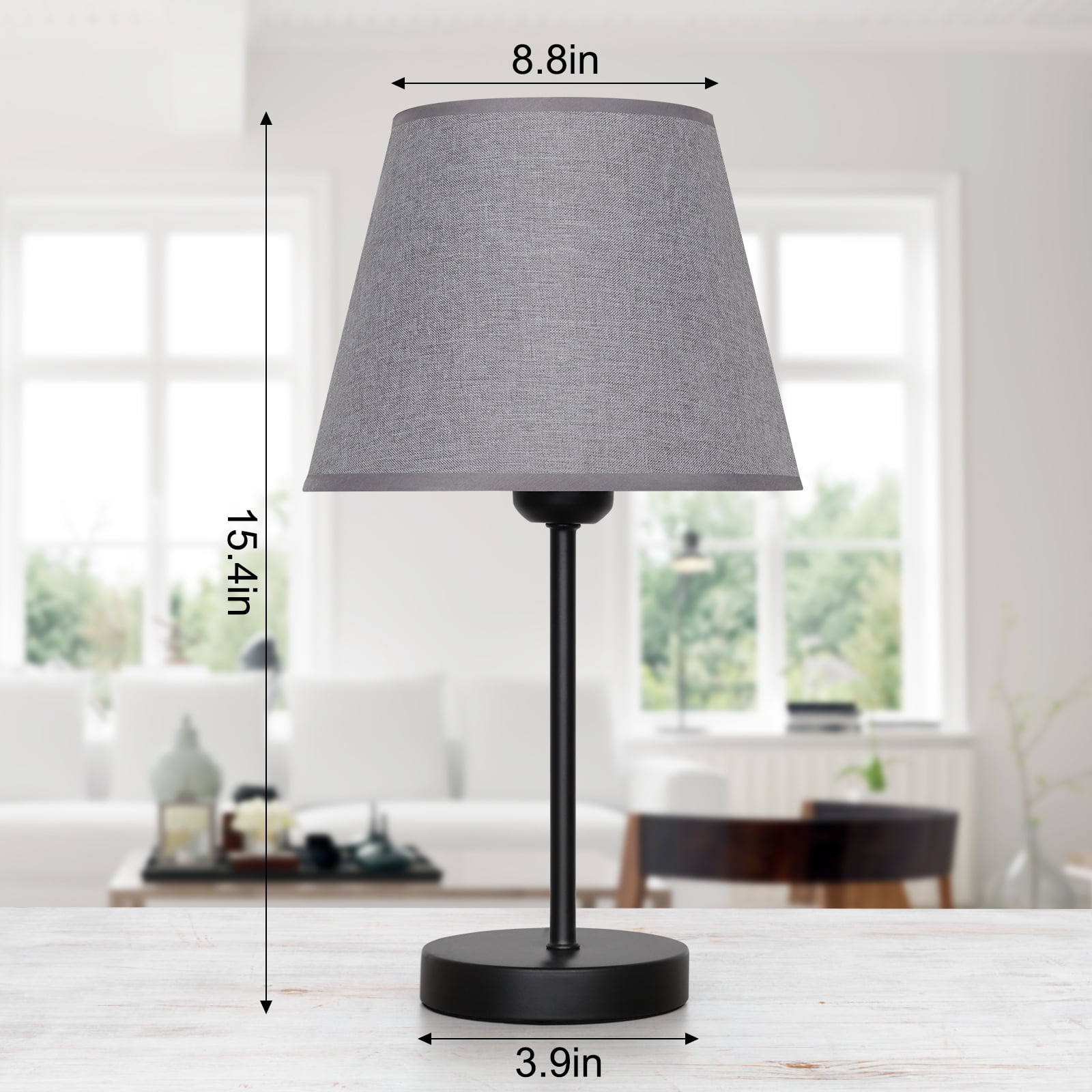 2 Pcs Small Table Lamps Vintage Bedside Nightstand Lamps for Bedroom