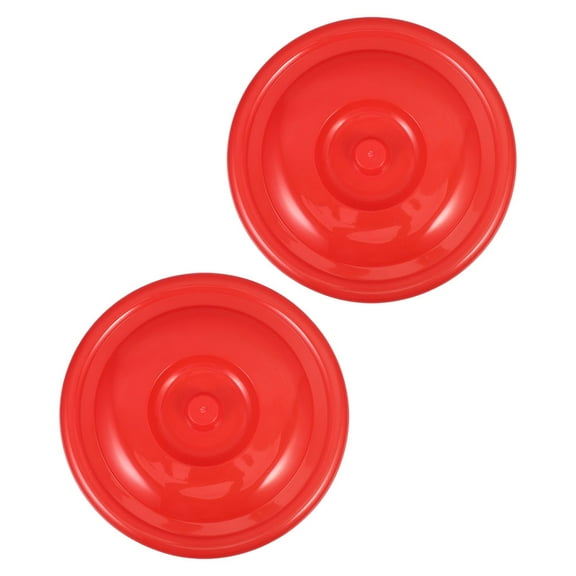 2 Pcs Small Trash Can Plastic Bucket Lid 33.50X33.50X2.00CM Red