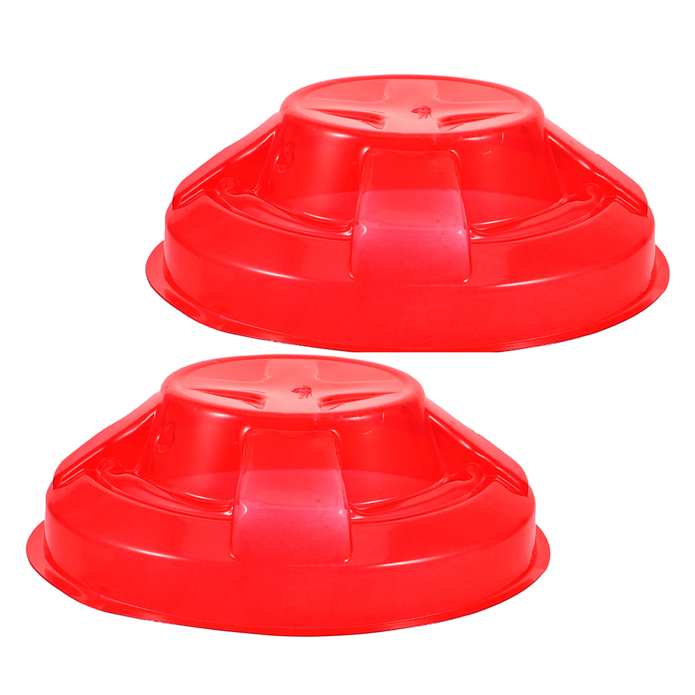 2 Pcs Smoke Detector Dust Cover Covers Alarm Hole Plate Protector