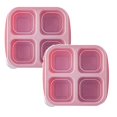 thumbnail image 1 of 2 Pcs Snack Containers, Divided Bento Lunch Snack Box with Transparent Lids, Reusable Meal Snack Containers for Adults, BPA Free, 4 Compartment Food Storage Containers for People Work Travel, 1 of 8