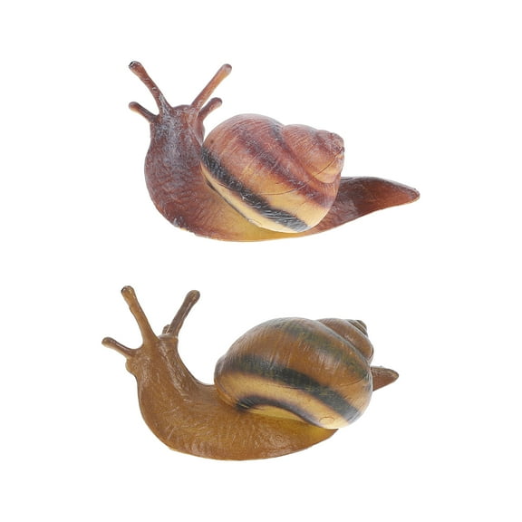2 Pcs Snails Snail Model Snail Figurine Snail Toy Child 9.00X4.00X3.00CM