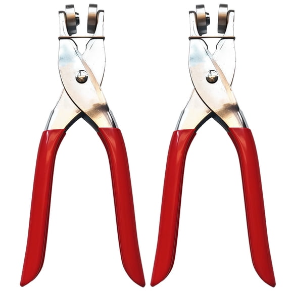 2 Pcs Snap Fastener Tool Set, Handheld Press Pliers for 0.2 in / 0.6 cm and 0.4 in / 1.2 cm Snaps, Poultry Leg Bands, Buttons, Rivets Installation