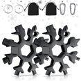 thumbnail image 1 of 2 Pcs Snowflake Tools 18-in-1 Stainless Steel Snowflakes Multi-tool Fathers Day Giftss for Husbands, Keychain Multitool New Tools and Gadgets Cool and Unique Fathers Day Gift, 1 of 5