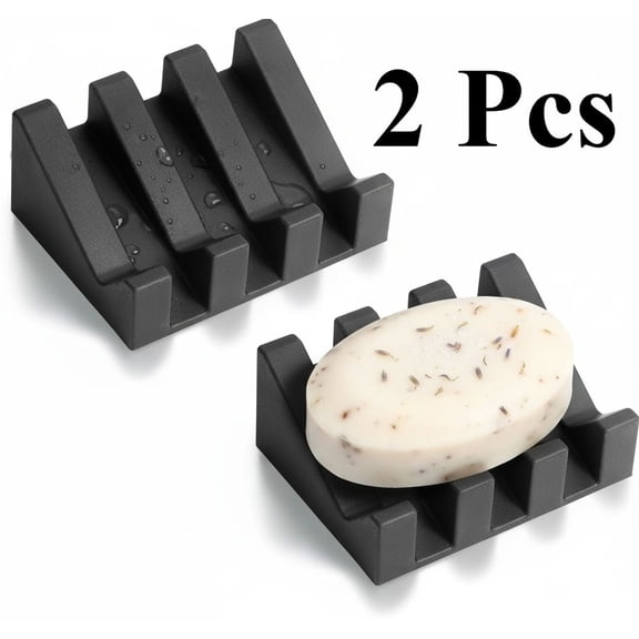 2 Pcs Soap Dish, Bar Soap Holder for Shower for Bathroom, Kitchen, Bathtub, Easy to Clean, Keep Soap Dry, Extend Soap Life