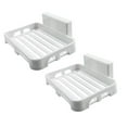 thumbnail image 1 of 2 Pcs Soap Holder, Self-Adhesive Creative Storage Rack, Soap Holder Dish Shower Bar Soap Holder with Drainage, Wall Mounted Soap Box Tray Container for Bathroom Bathtub Kitchen Sink, 1 of 7