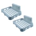 thumbnail image 1 of 2 Pcs Soap Holder, Self-Adhesive Creative Storage Rack, Soap Holder Dish Shower Bar Soap Holder with Drainage, Wall Mounted Soap Box Tray Container for Bathroom Bathtub Kitchen Sink, 1 of 5
