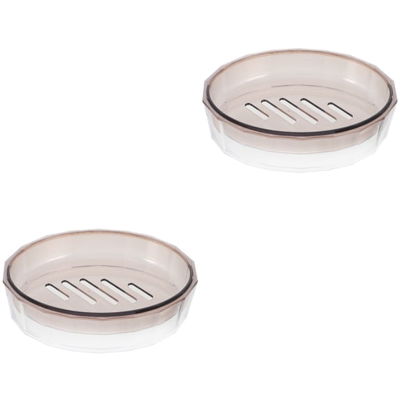2 Pcs Soap Shower Sponge Holder Creative Draining Dish Container Box Tray