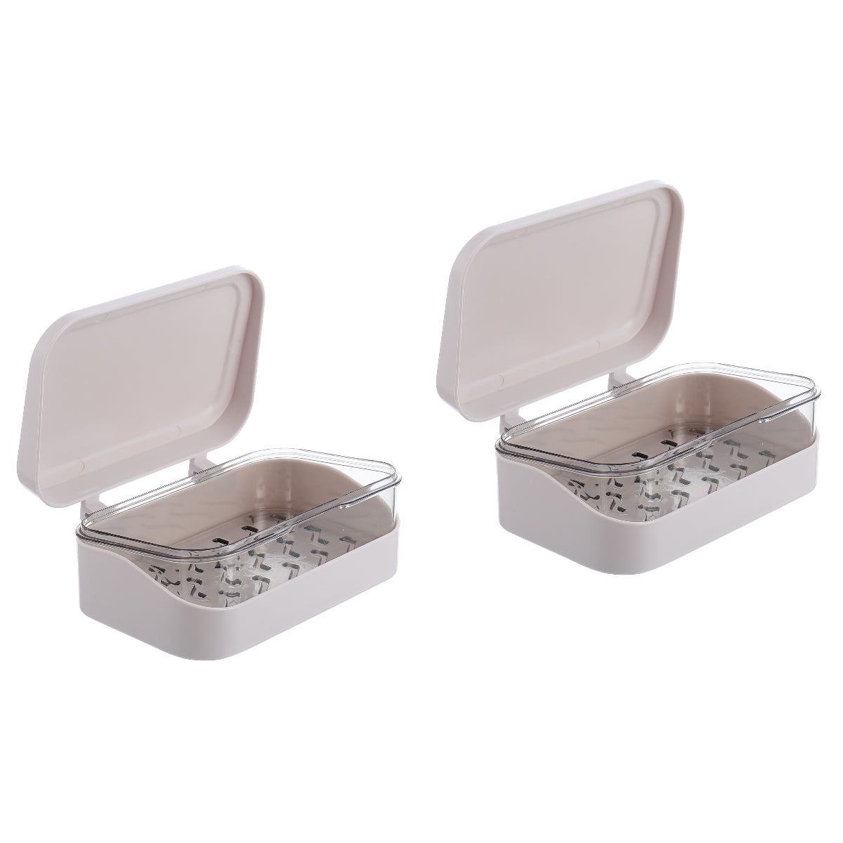 2 Pcs Soap Storage Rack Carrier Large Bar Container Travel White ...