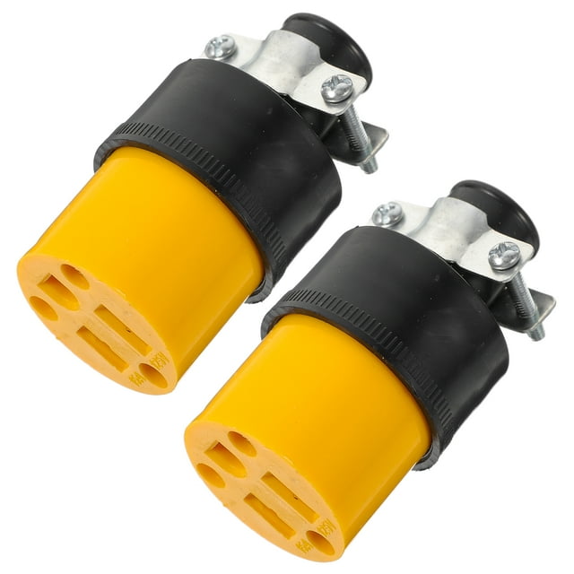 2 Pcs Socket Female Plug Female Extension Cord Ends Electrical