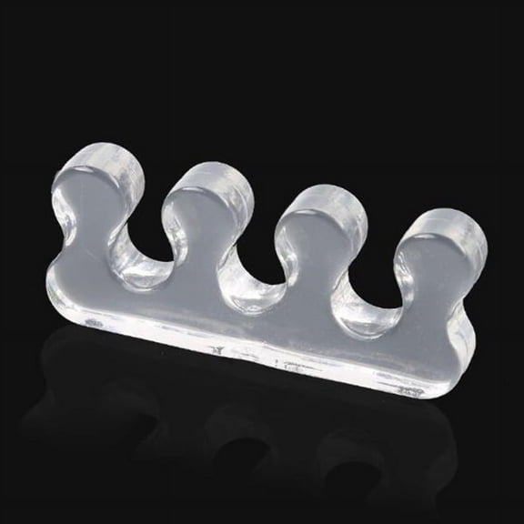 2 Pcs Soft Silicone Toe Separating Gel Toe Separator Flexible Finger Spacer Silicone Soft Form For Manicure Pedicure Nail Tool