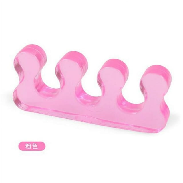 2 Pcs Soft Silicone Toe Separating Gel Toe Separator Flexible Finger Spacer Silicone Soft Form For Manicure Pedicure Nail Tool