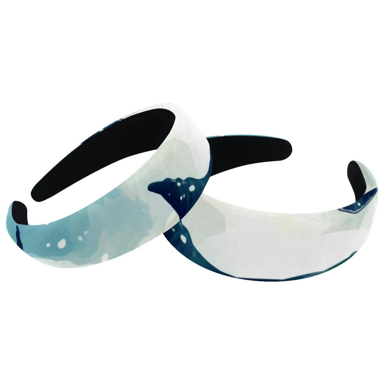 2 Pcs Soft Wide Headbands Printed Hair Bands Accessories for Women and