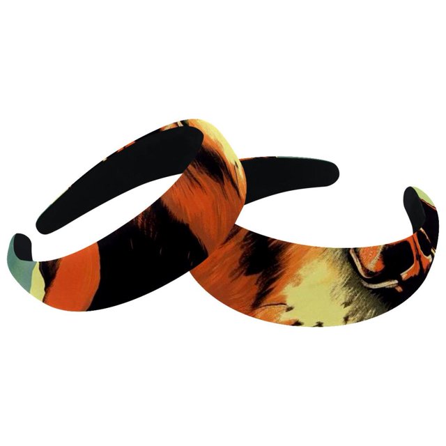 2 Pcs Soft Wide Headbands Printed Hair Bands Headband Accessories for