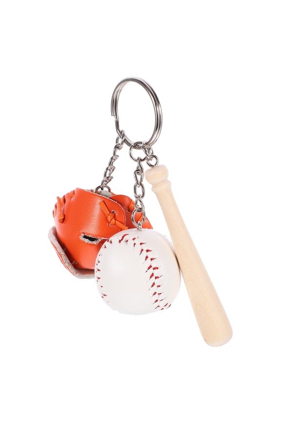 2 Pcs Softball Keychains Baseball Pendant Miss 9.00X3.50X3.50CM Orange