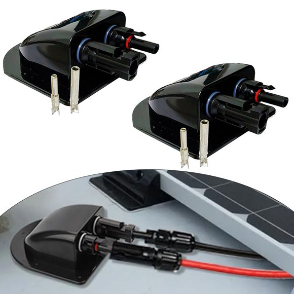 2 Pcs Solar Cable Ducts,Waterproof Abs Roof Junction Box for Motorhomes Caravans