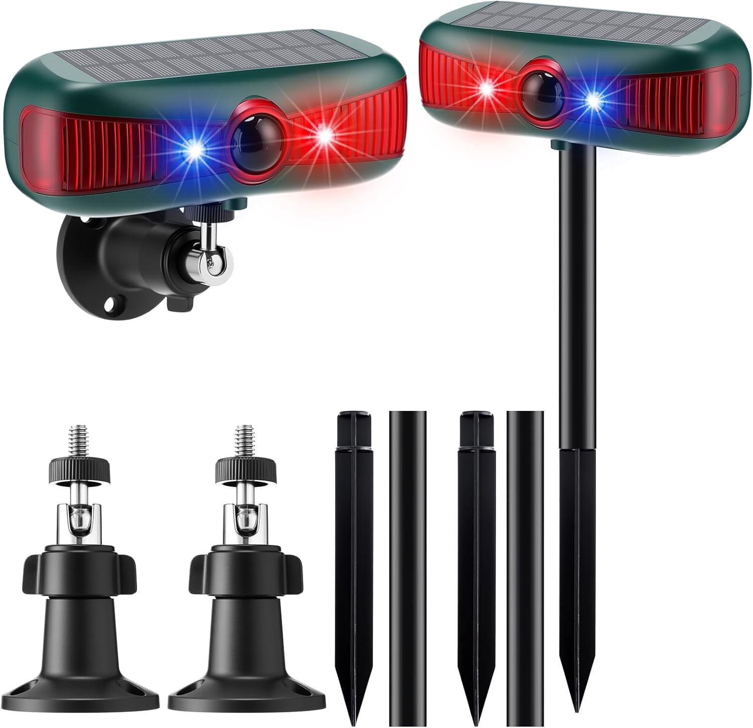SENCKIT 2 Pcs Solar Outdoor Alarm Motion Sensor 129dB Security Siren ...