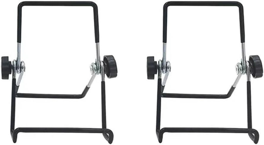 2 Pcs Solar Panel StandFoldable Mounting Bracket Portable Solar Panel Stand, Adjustable Supporter Holder Metal Black(L)
