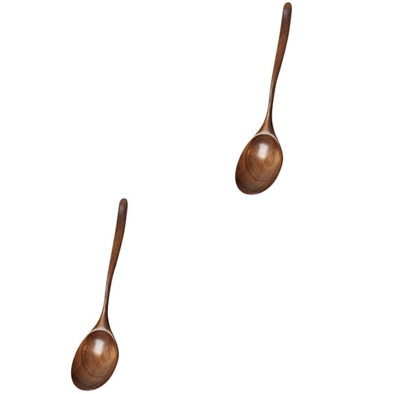 2 Pcs Soup Ladle Spoon Large Slotted Wooden Rice Safe Japanese Style