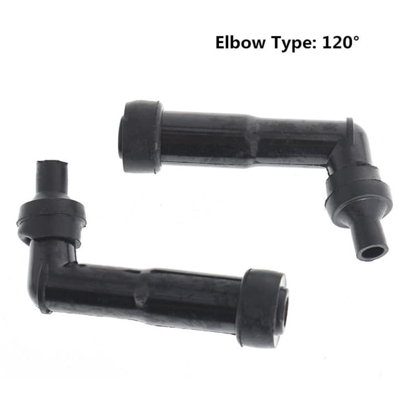 2-Pcs Spark Plug Boot Cap Covers Resistor 120 Degree Universal for ATVs Motorcycles
