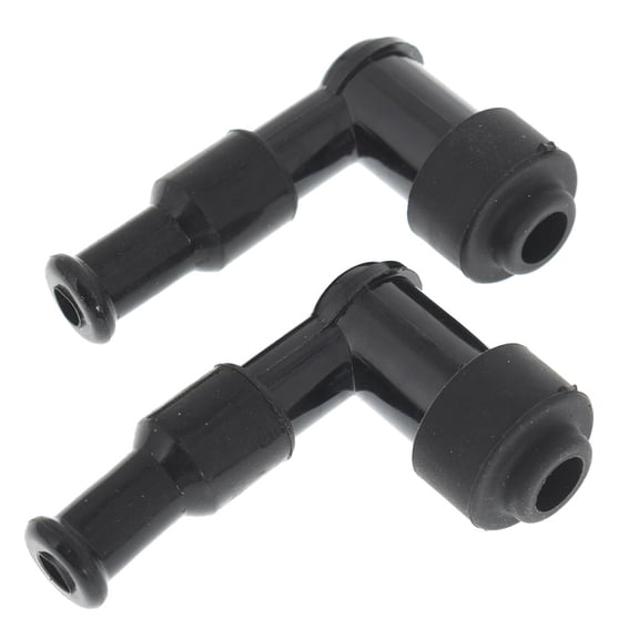 2-Pcs Spark Plug Boot Cap Covers Resistor 90 Degree Fit for ATV Motorcycle