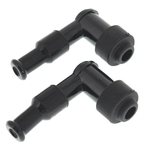 2-Pcs Spark Plug Boot Cap Covers Resistor 90 Degree Fit for ATV Motorcycle