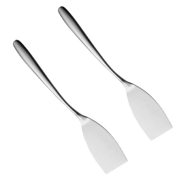 NIAIZEK 2-Piece Stainless Steel Metal Spatula Set for Outdoor Cooking and Camping, Kitchen Tools 10x2.2x0.5 Inches