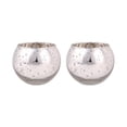 thumbnail image 1 of 2 Pcs Spherical Glass Candle Holders – Decorative Christmas Candle Cups with Classic Holiday Patterns – Aromatherapy or Tabletop Candlelight Decor for Dinner, Home, Gifts, 1 of 5
