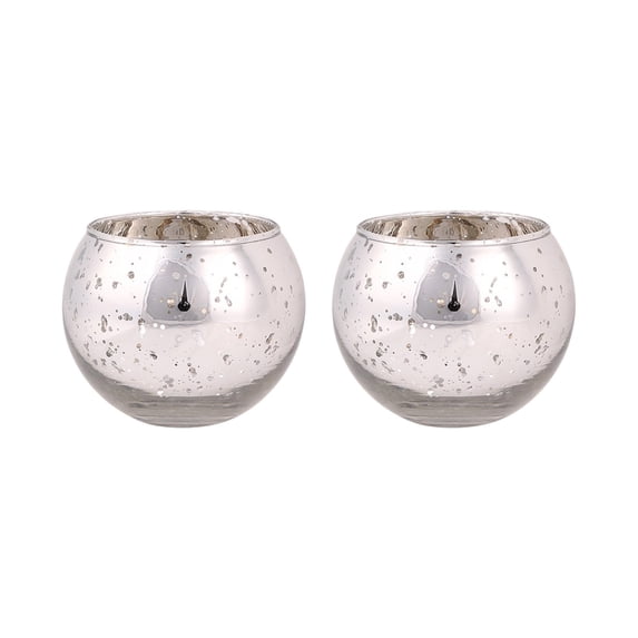2 Pcs Spherical Glass Candle Holders – Decorative Christmas Candle Cups with Classic Holiday Patterns – Aromatherapy or Tabletop Candlelight Decor for Dinner, Home, Gifts
