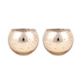 thumbnail image 1 of 2 Pcs Spherical Glass Candle Holders – Decorative Christmas Candle Cups with Classic Holiday Patterns – Aromatherapy or Tabletop Candlelight Decor for Dinner, Home, Gifts, 1 of 5