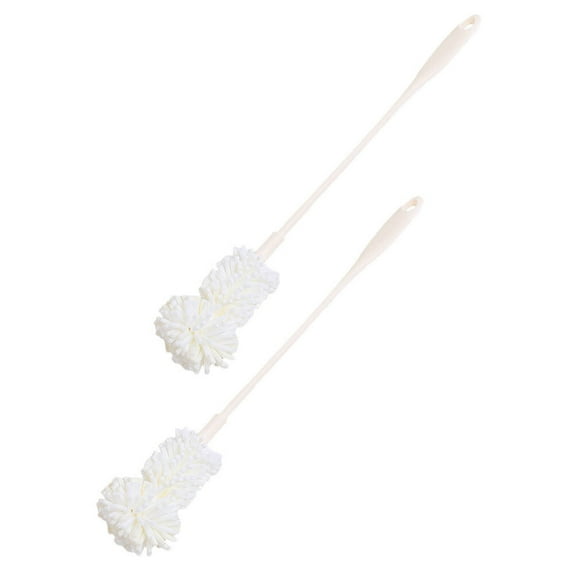 Worgeous 2pcs Portable Long Handle Sponge Brush for Baby Milk Bottles and Cups