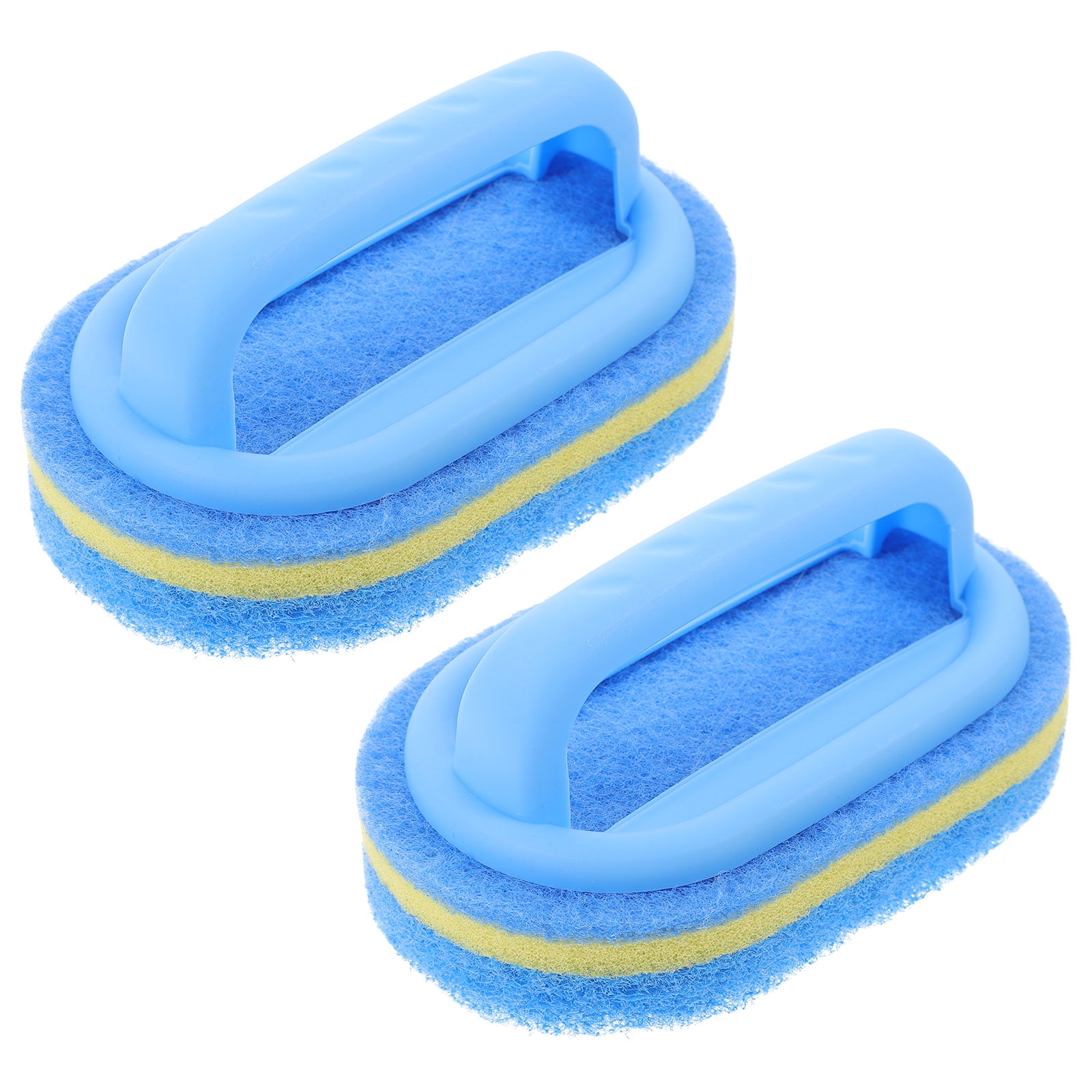 2 Pcs Sponge with Handle Bathroom Sponges Scrubber Net Blue - Walmart.com