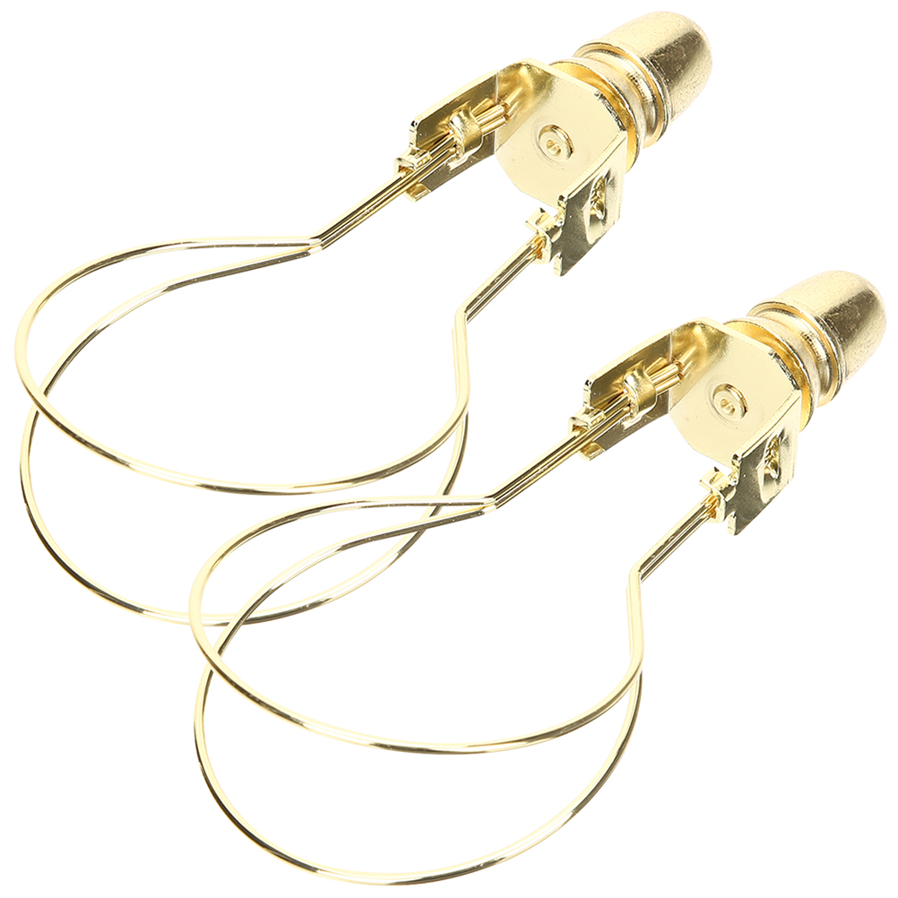 2 Pcs Spring Clip for Light Bulb Lamp Shade Holder Bracket Bulbs Shades